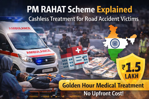 पीएम-राहत योजना से सड़क दुर्घटना घायलों को मिलेगा 1.5 लाख रुपए तक कैशलेस ईलाज