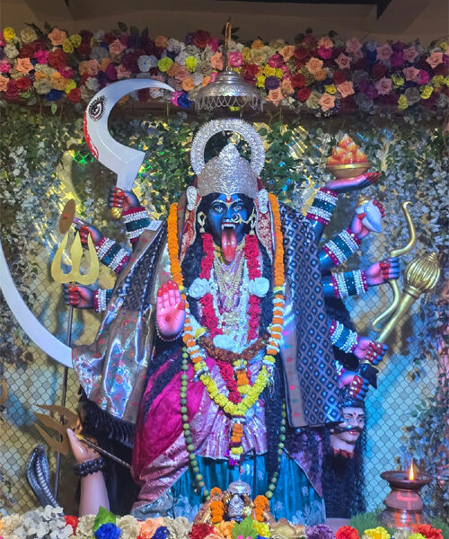 शक्तिधाम महाकाली मंदिर में पंचमी पर मां महाकाली का भव्य श्रृंगार, भक्तों की उमड़ी भीड़