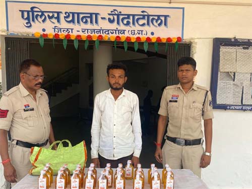 बाइक से शराब की तस्करी कर रहा युवक गिरफ्तार, पुलिस ने भेजा जेल
