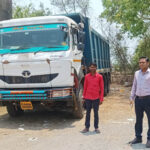 पाटेकोहरा चेकपोस्ट पर रेत से लदा हाईवा जप्त, चालक नहीं दिखा सका दस्तावेज