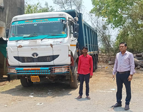 पाटेकोहरा चेकपोस्ट पर रेत से लदा हाईवा जप्त, चालक नहीं&hellip;