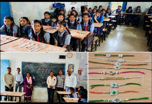 बच्चों ने बनाई राखियां, स्कूल में लगाया स्टॉल; 8-10 साल से जारी है नवाचार
