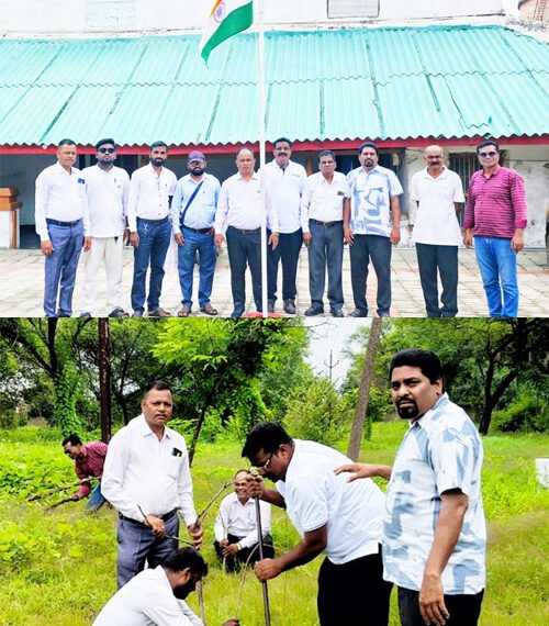 मसीह समाज ने फहराया तिरंगा, पर्यावरण संरक्षण के लिए कब्रिस्तान परिसर में किया पौधरोपण