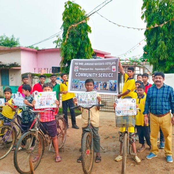 हरनसिंगी में नवोदय विद्यालय ने चलाया सामुदायिक जागरूकता अभियान