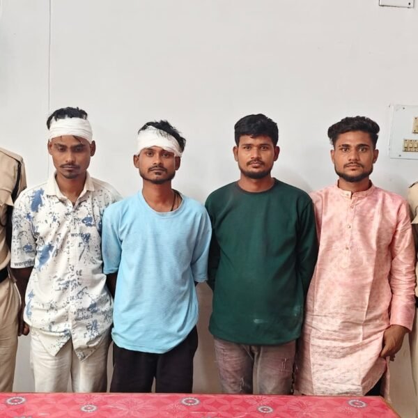 राजनांदगांव में गणेश विसर्जन झांकी के दौरान पुलिस की चौकसी, 8 बदमाश आर्म्स एक्ट में धराए