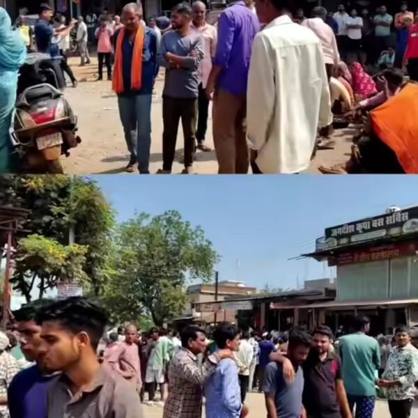 युवक से बेरहमी से मारपीट पर भड़के ग्रामीण, नर्मदा में 3 घंटे ठप रहा चक्काजाम